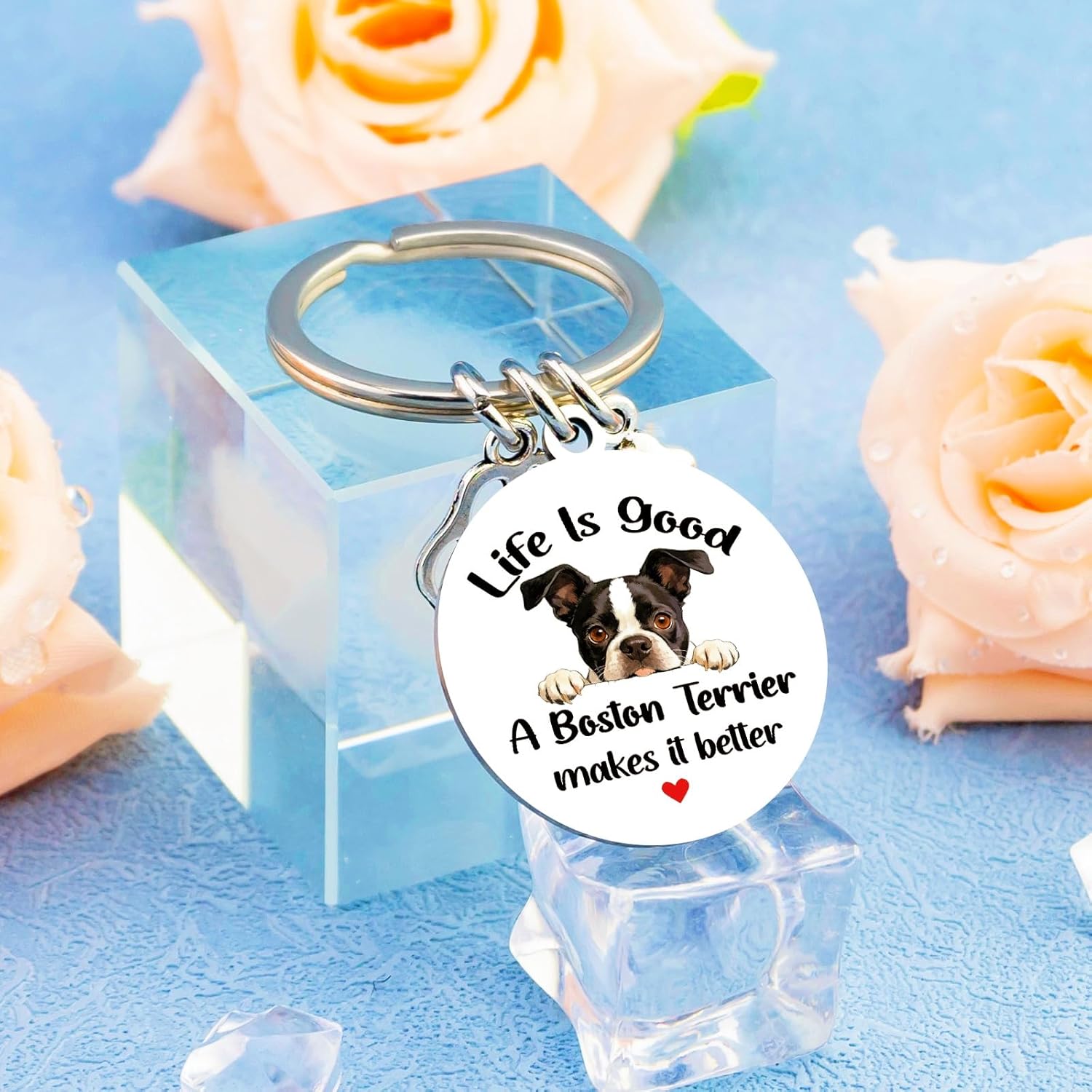 Boston Terrier Gifts for Women Men Boston Terrier Keychain Dog Mom Dog Dad Keychain Mother’s Day Valentine's Day Birthday Gift for Pet Owners Christmas Dogs Stocking Stuffers for Girls Boys - Image 4