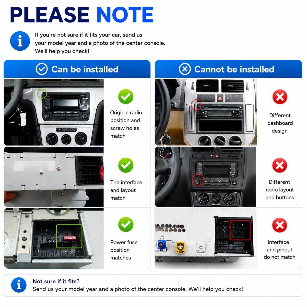Radio carplay pour Pantalla Volkswagen VW Golf 5/6 Polo Passat Jetta Caddy EOS T5 Tiguan Touran CC con Wireless Carplay Android Auto 7 Écran IPS con Bluetooth/FM/RDS Radio/USB/SWC/Plug & Play/GPS