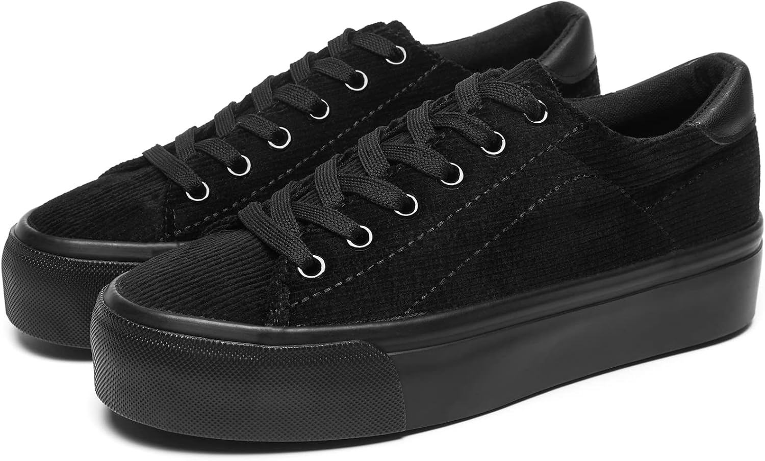 THATXUAOV Womens Platform Sneakers White Tennis Shoes Casual Low Top Fashion Sneakers