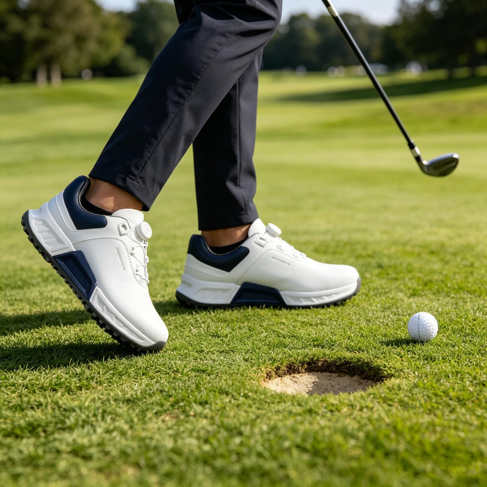 Męskie buty golfowe bez kolców wygodne wodoodporne sneakersy