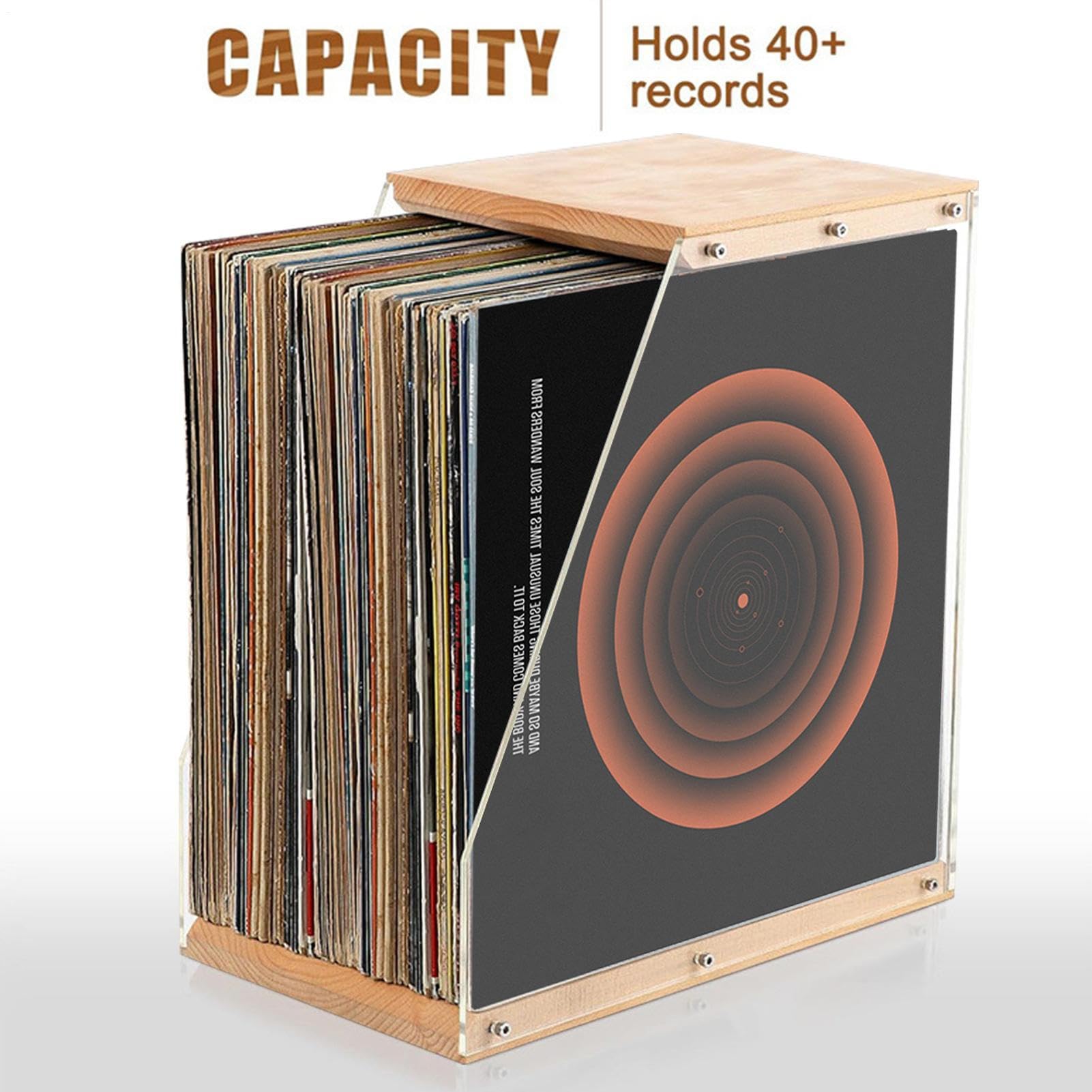 Porta Dischi in Acrilico Supporto Espositore per Vinili e Album | Supporto per Archiviazione ed Esposizione di Album e Vinili per Soggiorno Camera da Appassionati di Musica Collezionisti