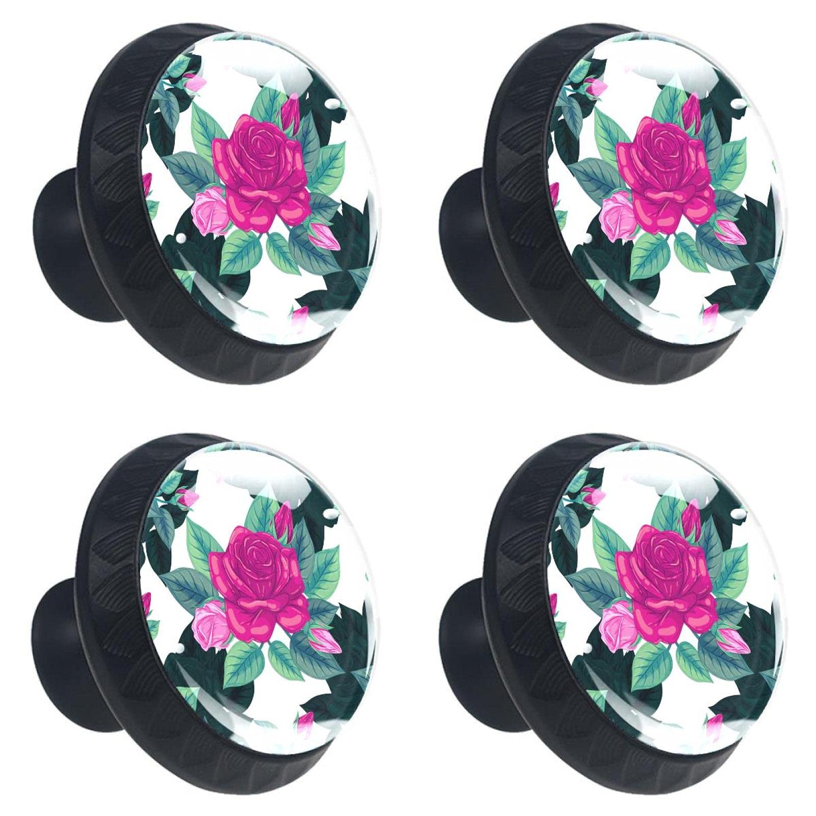 Boutons de tiroir fleur rose pour rénover facilement vos poignées de meuble usées