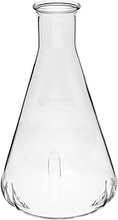 Chemglass CLS-2042-07 Glass 2000mL Reinforced Plain Top Shake Flask, with 3 Deep Baffles