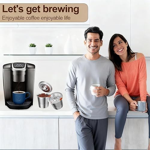 Miniatura 2 de Cápsulas de café reutilizables K Cups para Keurig filtro de café K Cups recargables de acero inoxidable completo compatible con cafeteras 1.0 y 2.0