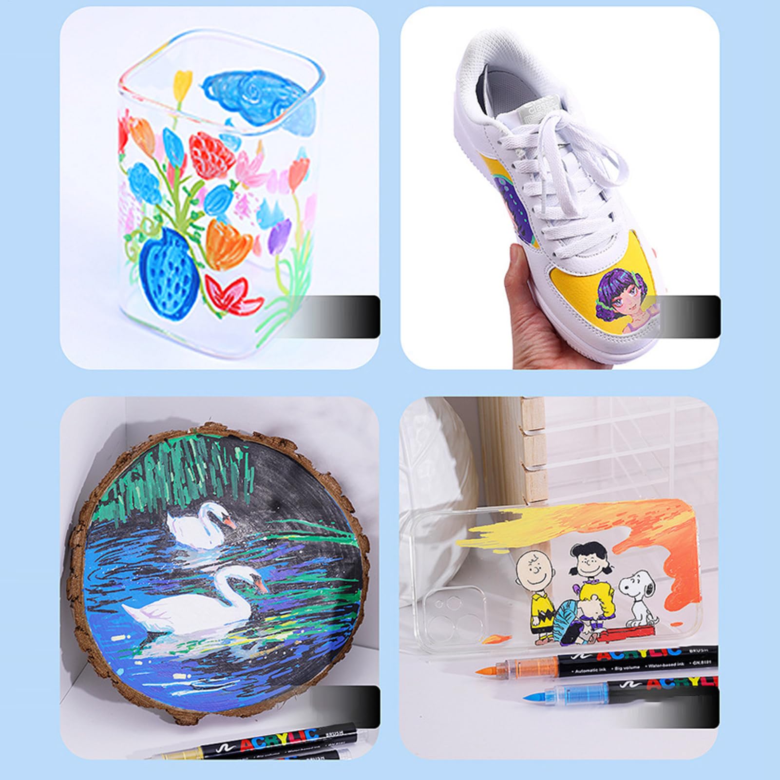 Rotulador de color – Juego de rotuladores artísticos con punta fina, tinta pigmentada viva, herramienta de pintura resistente al agua, herramienta de pintura duradera, portátil y creativa, impresión