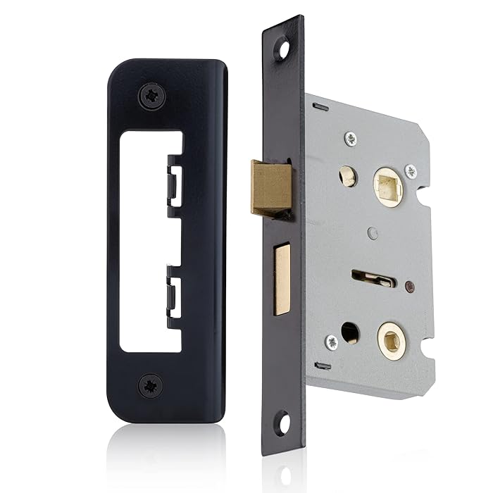 Buy XFORT Matt Black 65mm Bathroom Lock for Internal Wooden Doors