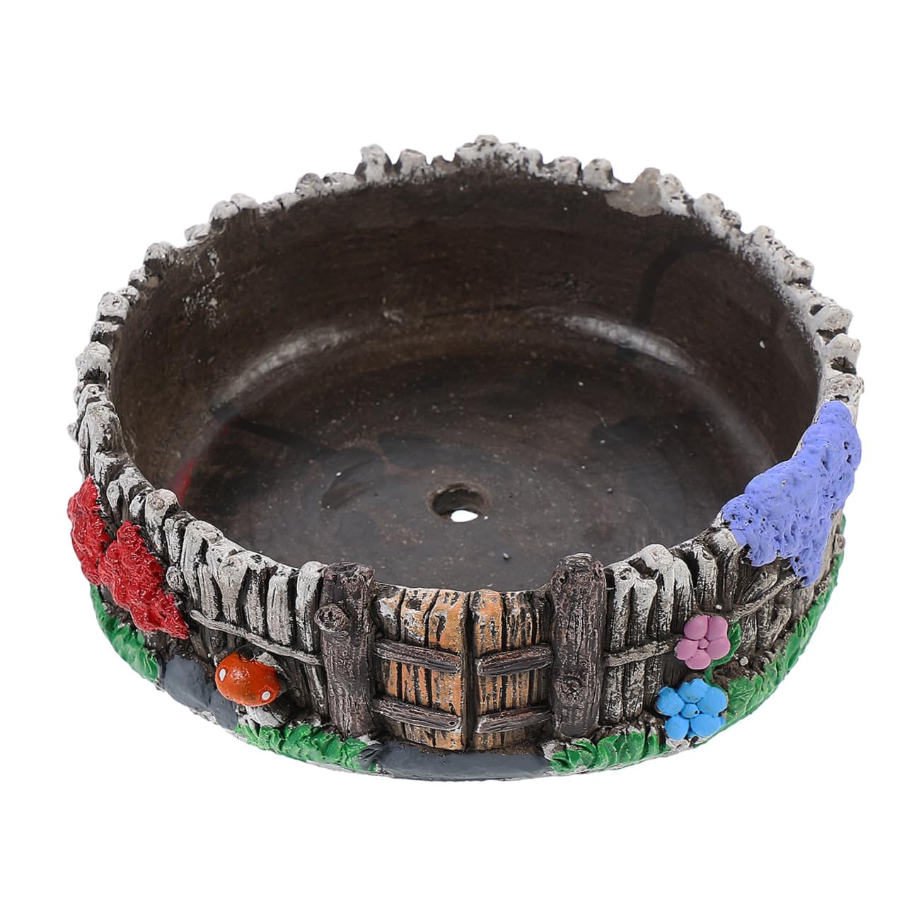 Pot de fleurs succulentes en ciment avec contenant pour plante grasse intérieur