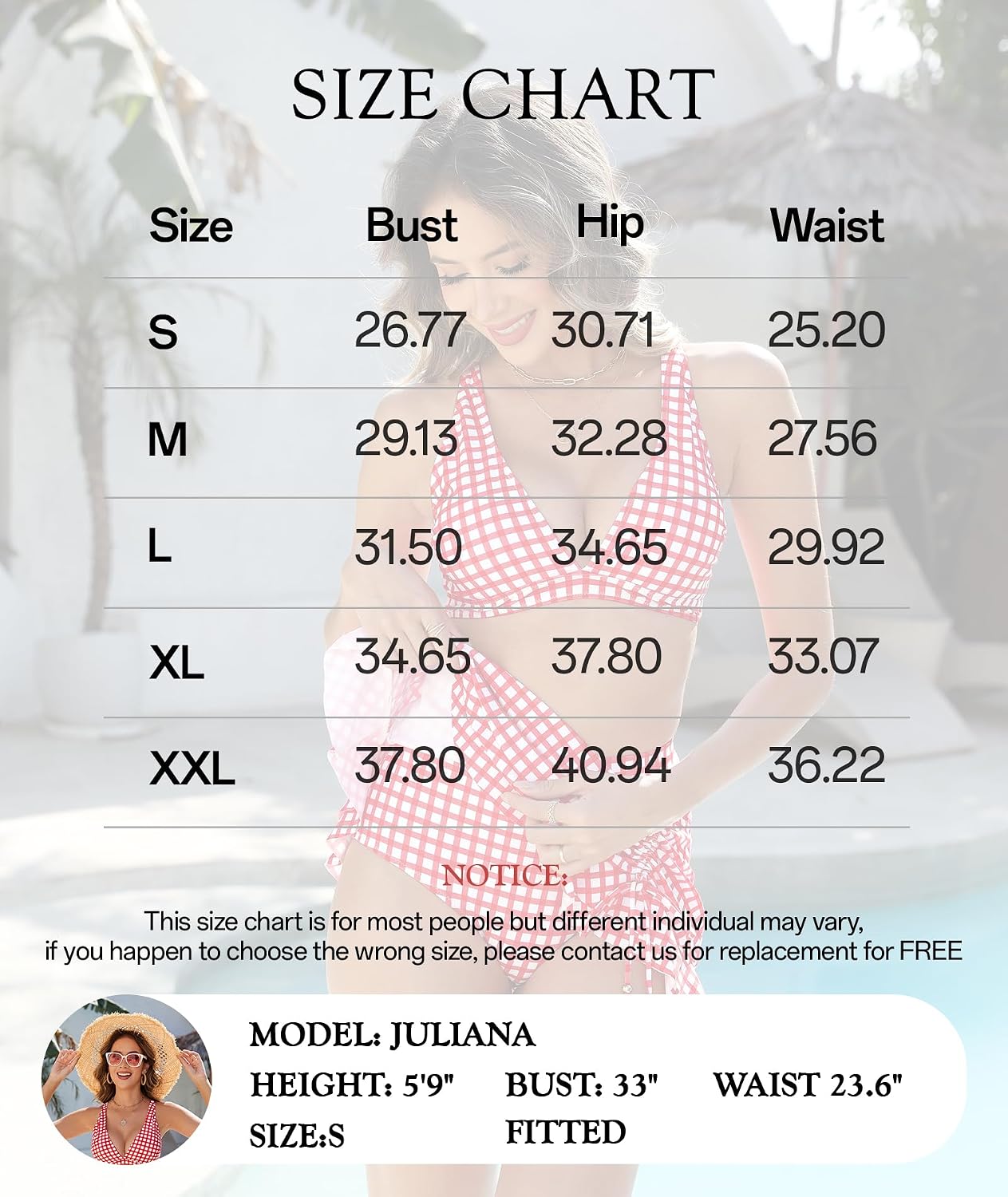 Urchics High Waisted Bikini Sets for Women Gingham Push Up Two Piece Swim Skirt Set Tummy Control Bathing Suit 2026 Swimsuit