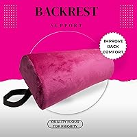 Vista 19 de Almohada de apoyo lumbar para silla de oficina, soporte de espalda desmontable para silla de oficina, almohada lumbar, almohada de apoyo Azul
