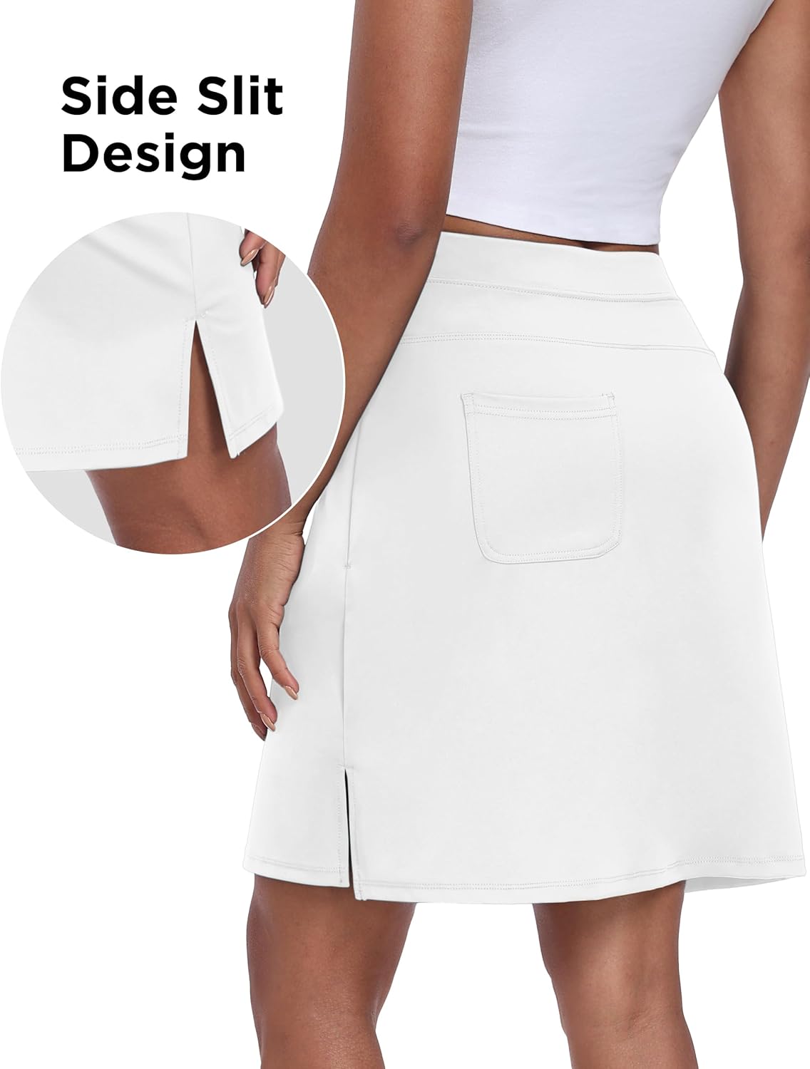 Desol Women's 20" Knee-Length Tennis Golf Skorts with Pockets - Image 6