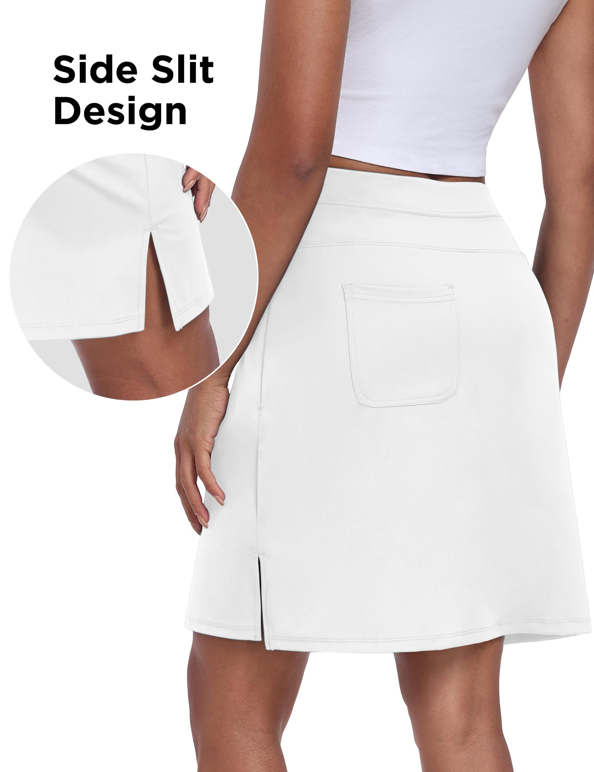 Desol Falda pantalón de golf para mujer de 50,8 cm hasta la rodilla con bolsillos