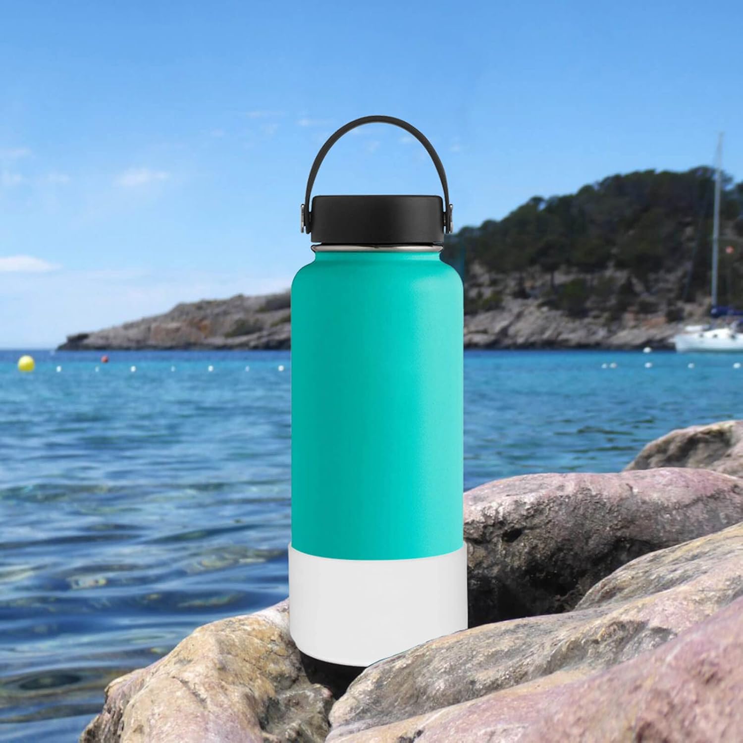 Flaskars Protective Silicone Boot for 12 oz - 40oz Hydroflask Water Bottles Anti-Slip Bottom Stanley Sleeve Cover Bumper