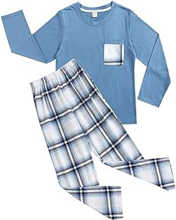 Big Boys Pajamas Loose Cotton Top Bottom Lounge Teens Sleepwear Size 10 12 14 16