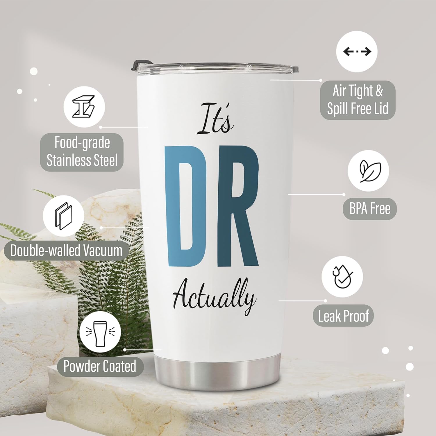Doctor Nutrition Facts Phd Graduation Gifts - Dr Gifts For Women, New Doctor Gifts - Doctor Travel Tumbler 20 Oz - Image 3