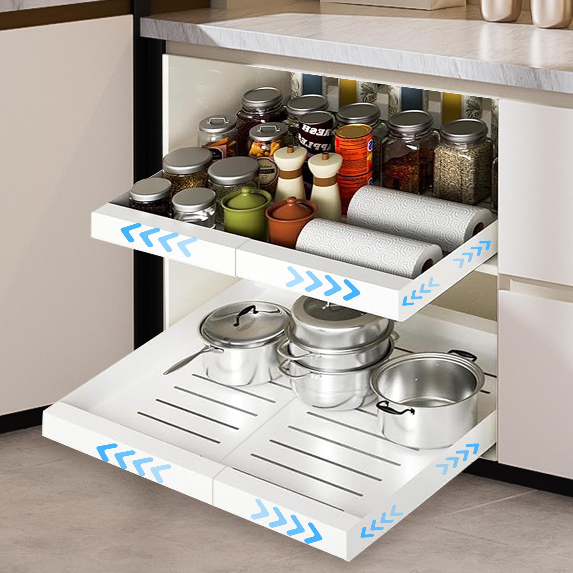 GRETMIX 2 Pack Pull Out Cabinet Organizer, 21