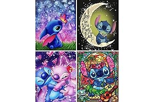 hkejoi Diamond Painting Kits for Adults 4 Pack, Diamond Art Kits for...