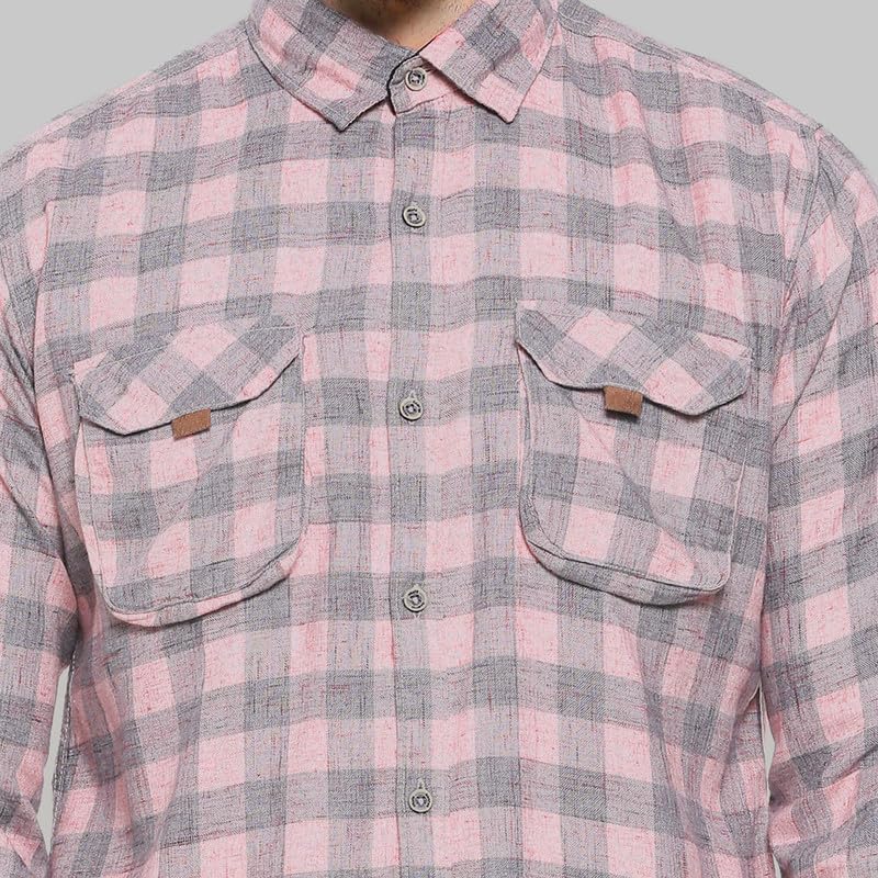 Image of CAHOOT Men's Shirt for Casual Wear | Spread Collar | Short Sleeve | Regular Fit | Button Closure | Shirt Crafted with Comfort Fit for Casual Wear