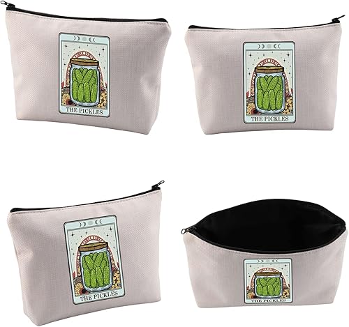 Miniatura 3 de Bolsa de cosméticos con diseño de pepinillos divertidos, bolsa de maquillaje para amantes de pepinillos, regalo para amantes de pepinillos, LOS