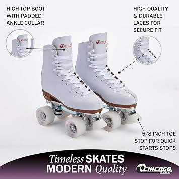 CHICAGO Skates Deluxe Leather Lined Rink Skate Ladies and Girls