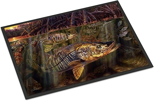 Caroline's Treasures JMA2004JMAT Grove Garden Snook - Tapete para puerta delantera, 24 x 36 pulgadas, para interiores y exteriores, para entrada,