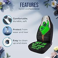 Vista 5 de Nightmare Skellington Ghost 2 - Fundas de asiento delantero para automóvil, camión, SUV, regalos de Navidad, funda de asiento de cubo duradera