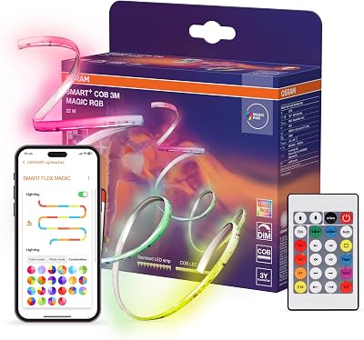 OSRAM SMART WIFI Strisce COB 3m MGC RGB con telecomando