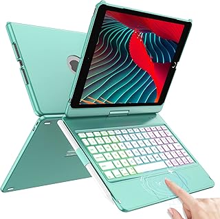 iPad Case Keyboard 10.2-Touch Keyboard for iPad 9th Generation-8th Gen-7th Gen-Backlit Keyboard iPad Case-360° Rotatable Protective Cover-Pencil Holder-Wireless Keyboard for iPad-Tablet Keybaord Case