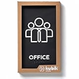 Kubik Letters Office Sign, ADA Compliant Modern Design Door Sign with Grade 2 Braille for Office with 3M Double Sided Tape