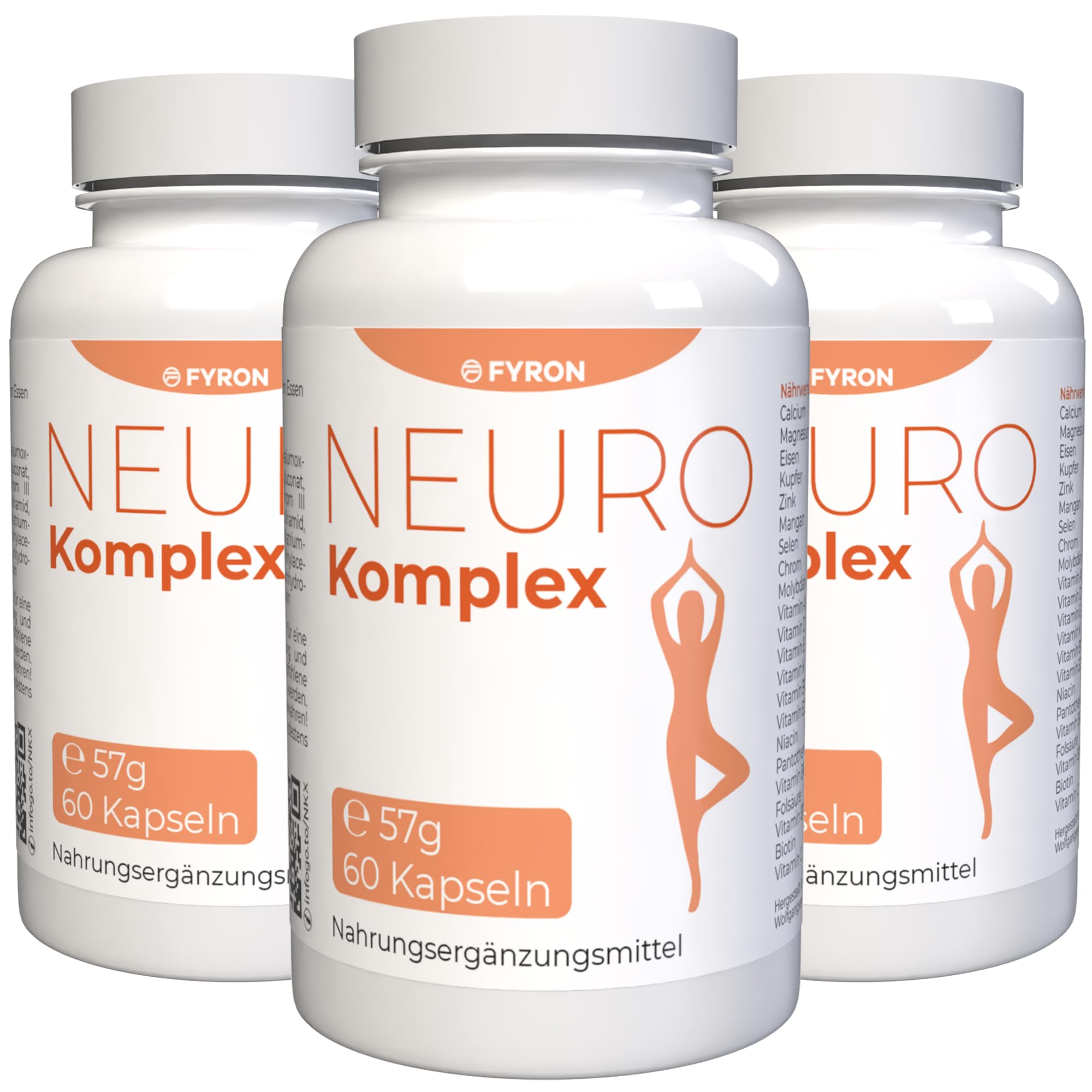 Neuro Komplex Kapseln, 180 Stück (3x 60 Kapseln), 3er Pack