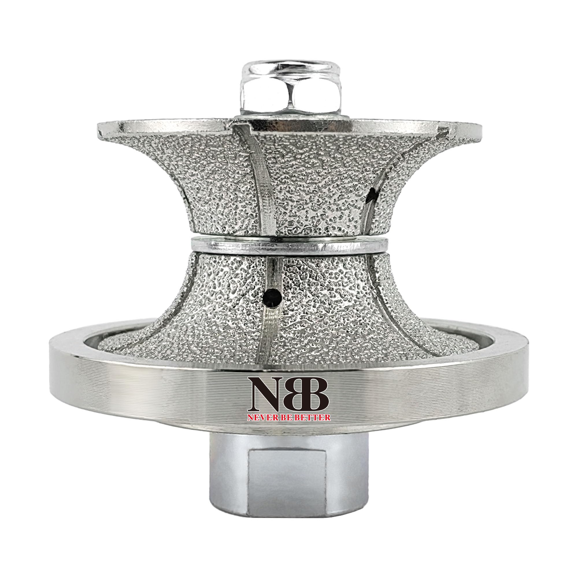 NBB Diamond Profile Wheel Diamond Router Bit Diamond Milling Drill chamfer Bit Grinding Wheel for Profiling Porcelain Tile Ceramic Granite Marble Stone Use on Angle Grinder(Full-Bullnose V30)