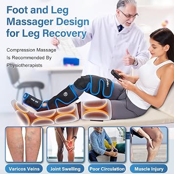 FSA Eligible HSA Approved Air Compression Leg Massager for Circulation and Recovery Full Leg Massager with Cold Therapies 3 Modes 3 Intensities Sequential Compression Device for Pain Relief