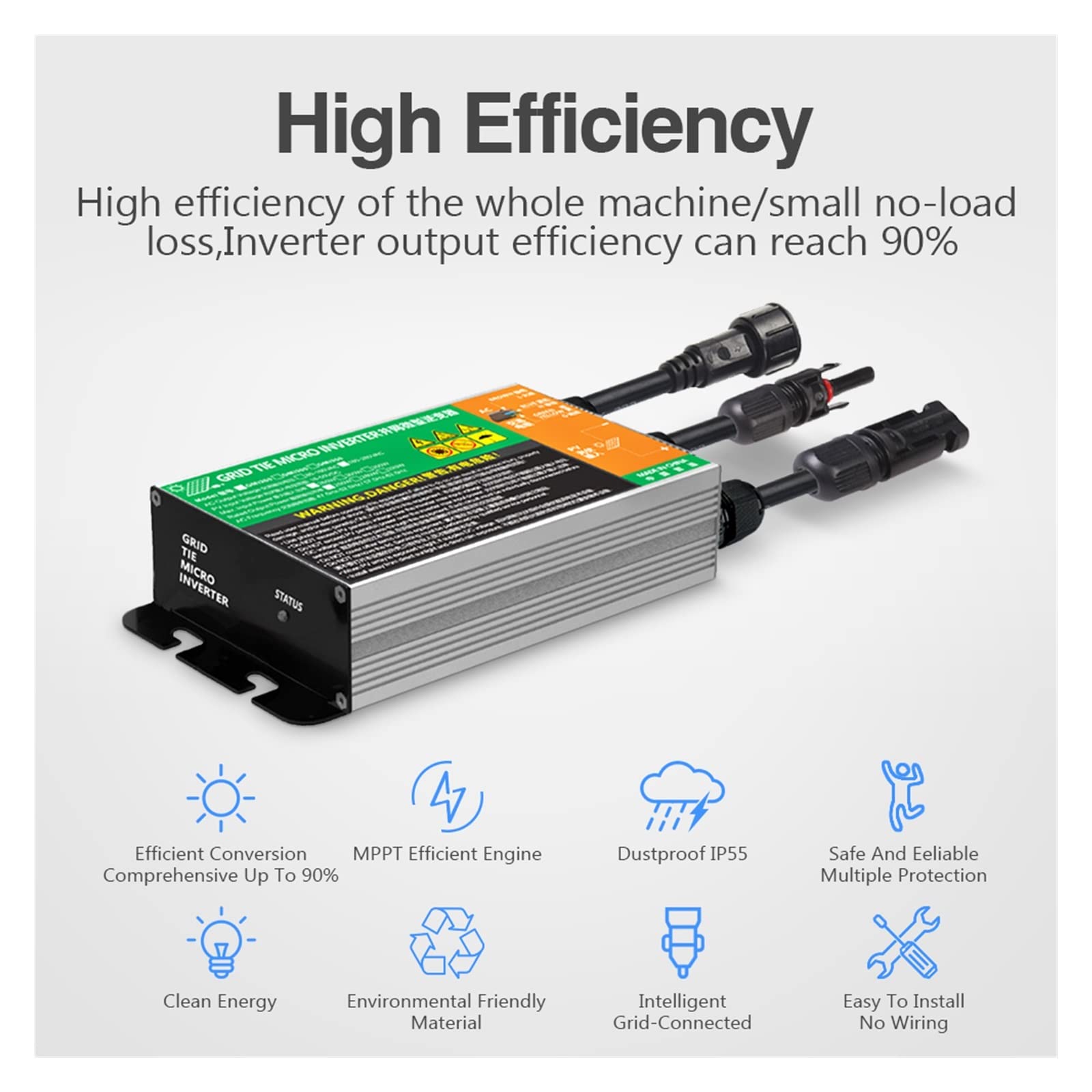 Micro Inverter Solar Network 120W 150W 180W Wejście DC 10,8V do 30V AC Wyjście 80V do 280V 50Hz 60Hz(Gmi120l,10,8V-30V-180V-280V)