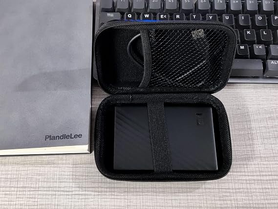 Hard Drive Case, Portable, Cable Organizer, Shockproof Travel Case for Power Banks, Chargers Tech Accessories