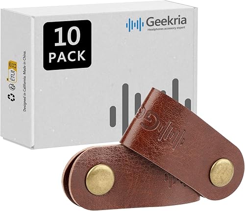 Geekria Organizador de cables de alimentación para auriculares, correas de cable de carga, cables USB, clips para cable de auriculares, soporte para
