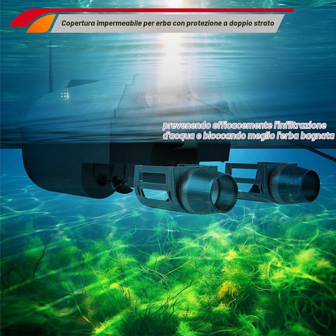 RC Bait Boat, V030 12V 2.4G GPS ad alta velocità Esca da pesca barca 800 m telecomando con 40 waypoint e capacità 3 kg Dual-Hopper, ideale per la consegna di esche pesca alla carpa