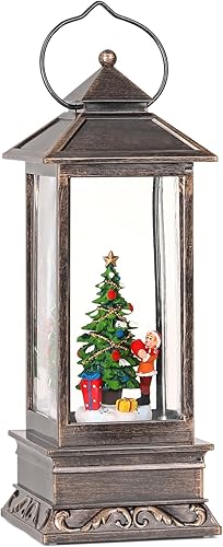 Miniatura 22 de Linterna musical de globo de nieve de Navidad, linterna giratoria brillante de 12 pulgadas con temporizador de 6 horas, alimentado por USB