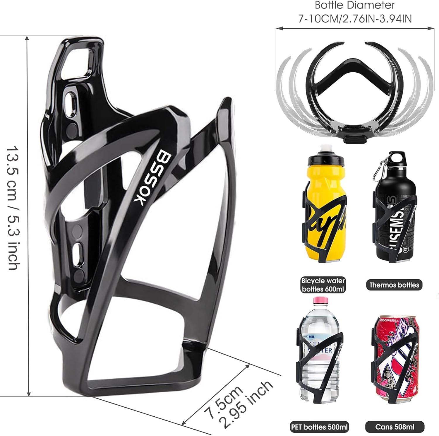 Bike Water Bottle Holder Ultra-Light Bicycle Bottle Cages with Cage Mounting Base for Road MTB Bikes