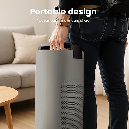 Miniatura 8 de Purificadores de aire para el hogar, habitación grande de hasta 2800 pies cuadrados con sensor láser de aire PM 2.5, filtros de aire Hepa 3 en 1,