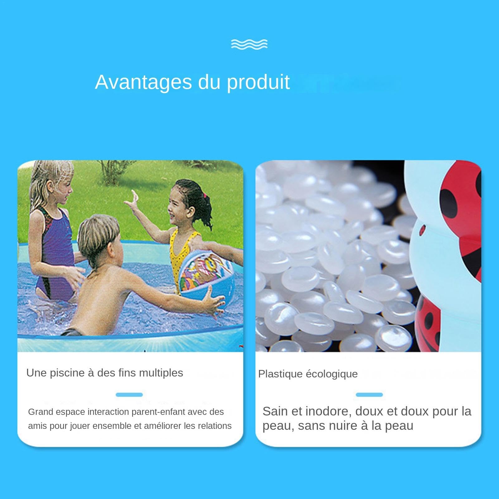 Piscine Pliable Non Gonflable, Piscine pour Chien Plastique Dur, Piscine Chien Portable Rigide pour Interieur et Exterieur, Baignoire pour Chien, Piscine pour Chien, Petite Taille 183×38cm