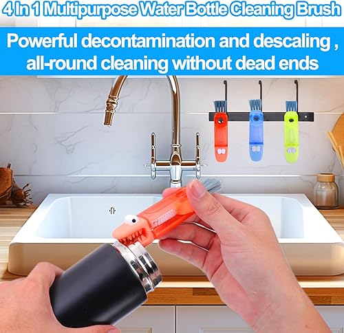 Miniatura 9 de XANGNIER Cepillo limpiador multiusos 3 en 1, 3 unidades de cepillos de limpieza de cubierta de taza, herramientas de limpieza de grietas de taza,