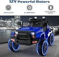 Vista 54 de OLAKIDS Camión de paseo para niños, vehículo eléctrico de 12 V con control remoto, juguete a batería para niños pequeños con 2 velocidades