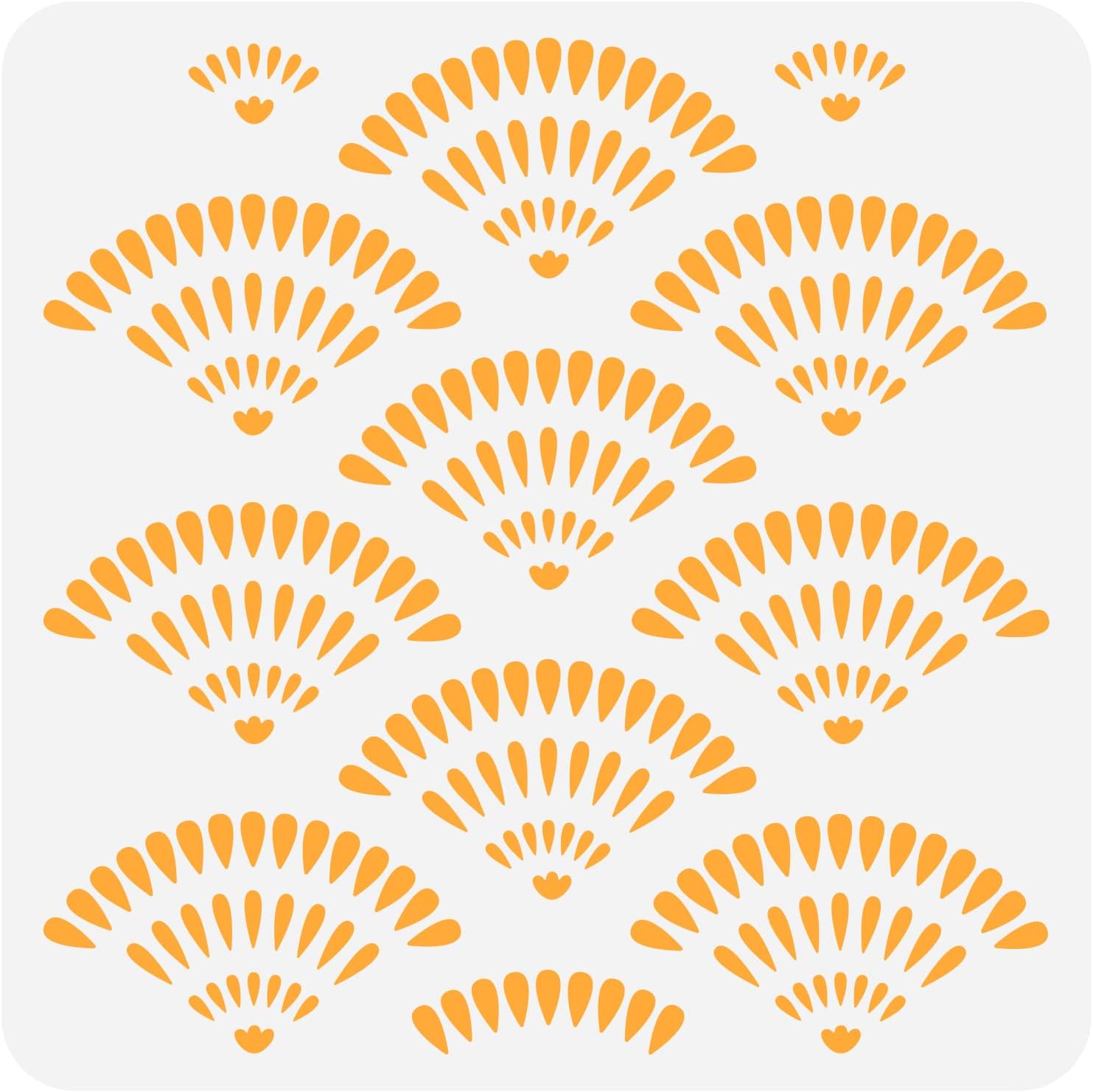 FINGERINSPIRE Fan Stencil 30x30cm Wall Painting Stencil Plastic Fan