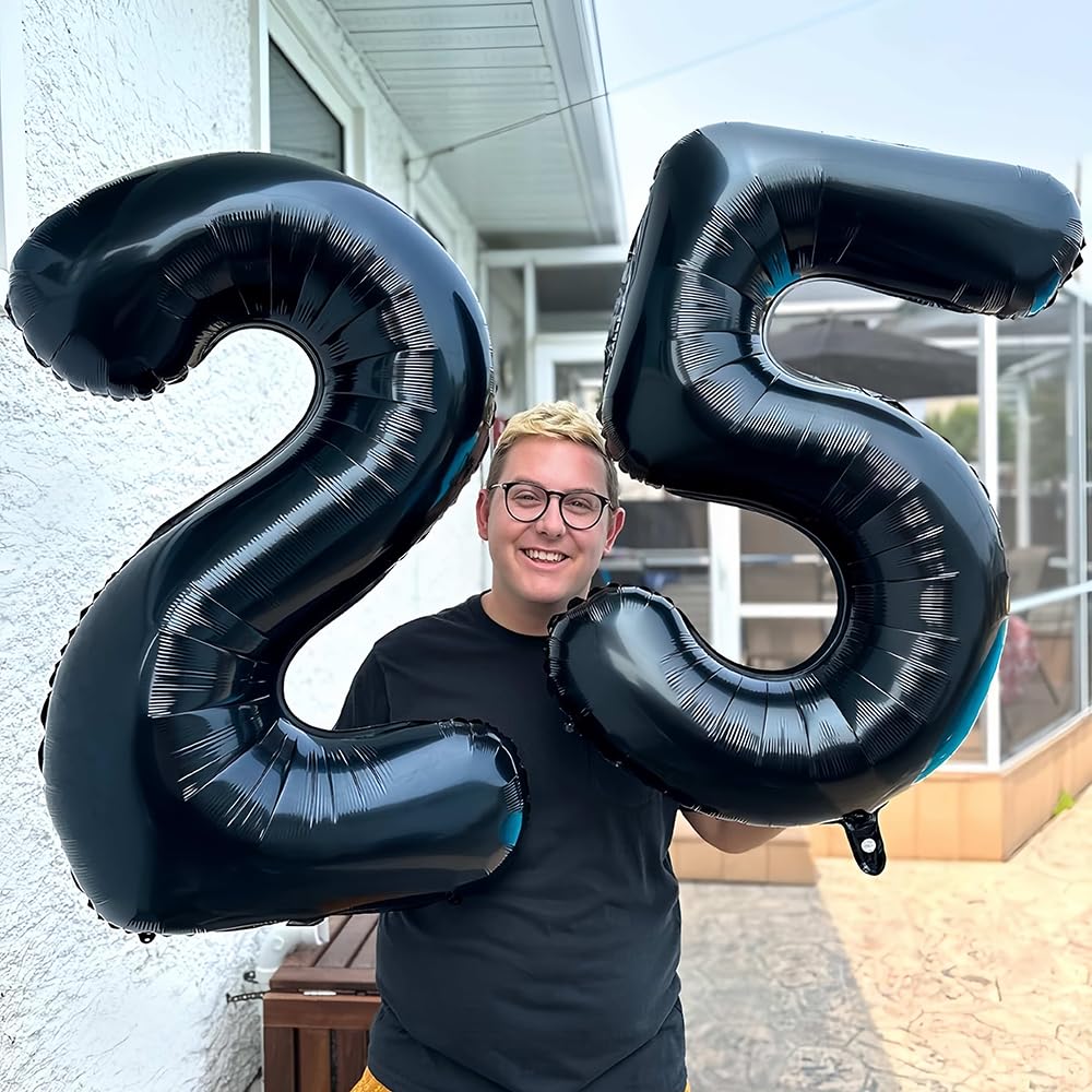 Foil Globo Número 5 Azul 40" (101cm), Inflable Helio o aire, Gigante Numeros 0-9, 10-19, 20-29, 30-100, Grande Globos Decoración para La Boda Aniversario y Cumpleaños Fiestas — view 312