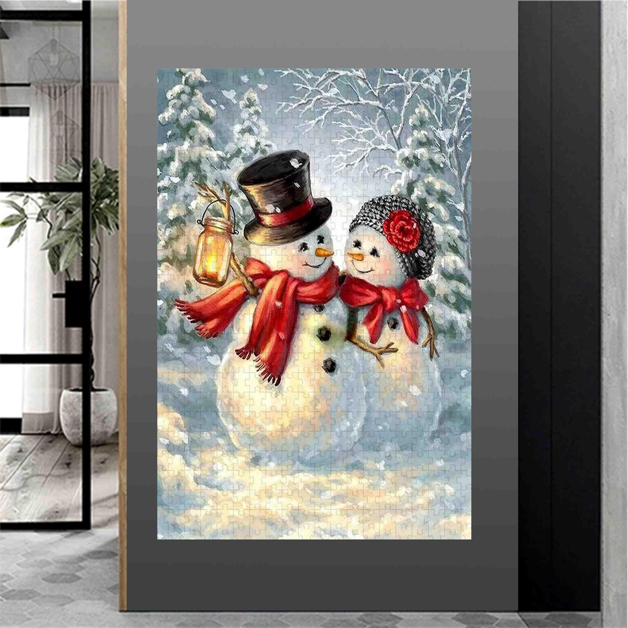 Puzzle Del Pupazzo Di Neve | Gioco Festivo Da 1000 Pezzi - Foto 10