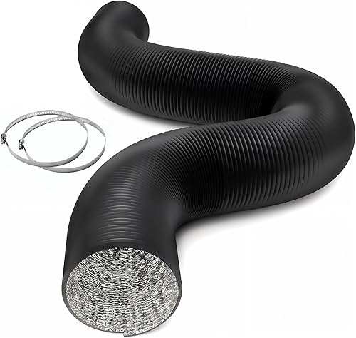 Vista 100 de iPower Manguera de ventilación flexible de 3 pulgadas y 8 pies de conducto de aluminio de 4 capas de protección para secadora para calefacción