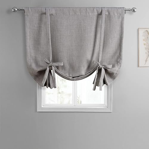 Miniatura 3 de HPD Half Price Drapes BOCH-TU1858-63 - Cortinas enrollables de lino sintético para oscurecer la habitación, cortina de globo para sala de estar,