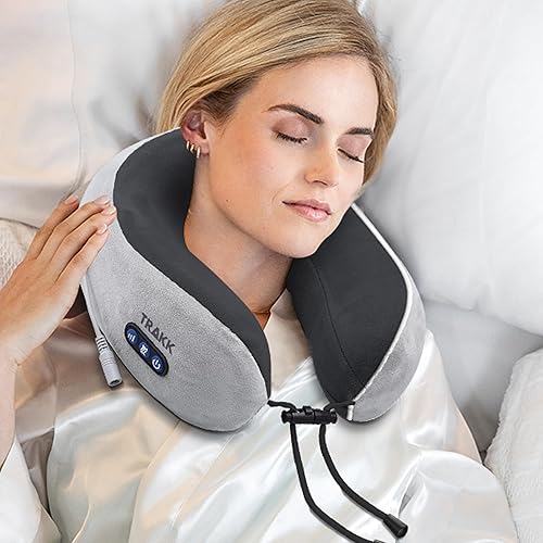 Miniatura 5 de TRAKK Masajeador de cuello y almohada de viaje, almohada de cuello en forma de U y masajeador eléctrico para músculos, hombros, dolor cervical y