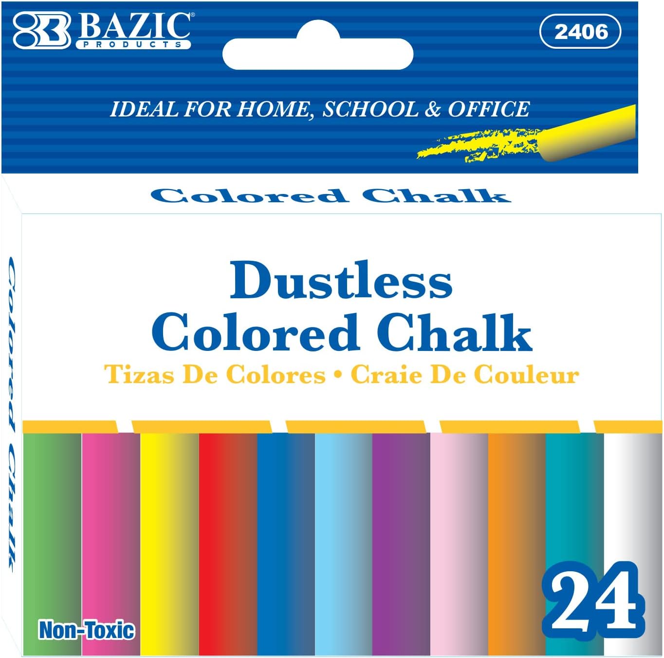 Dustless Assorted Colored Chalk