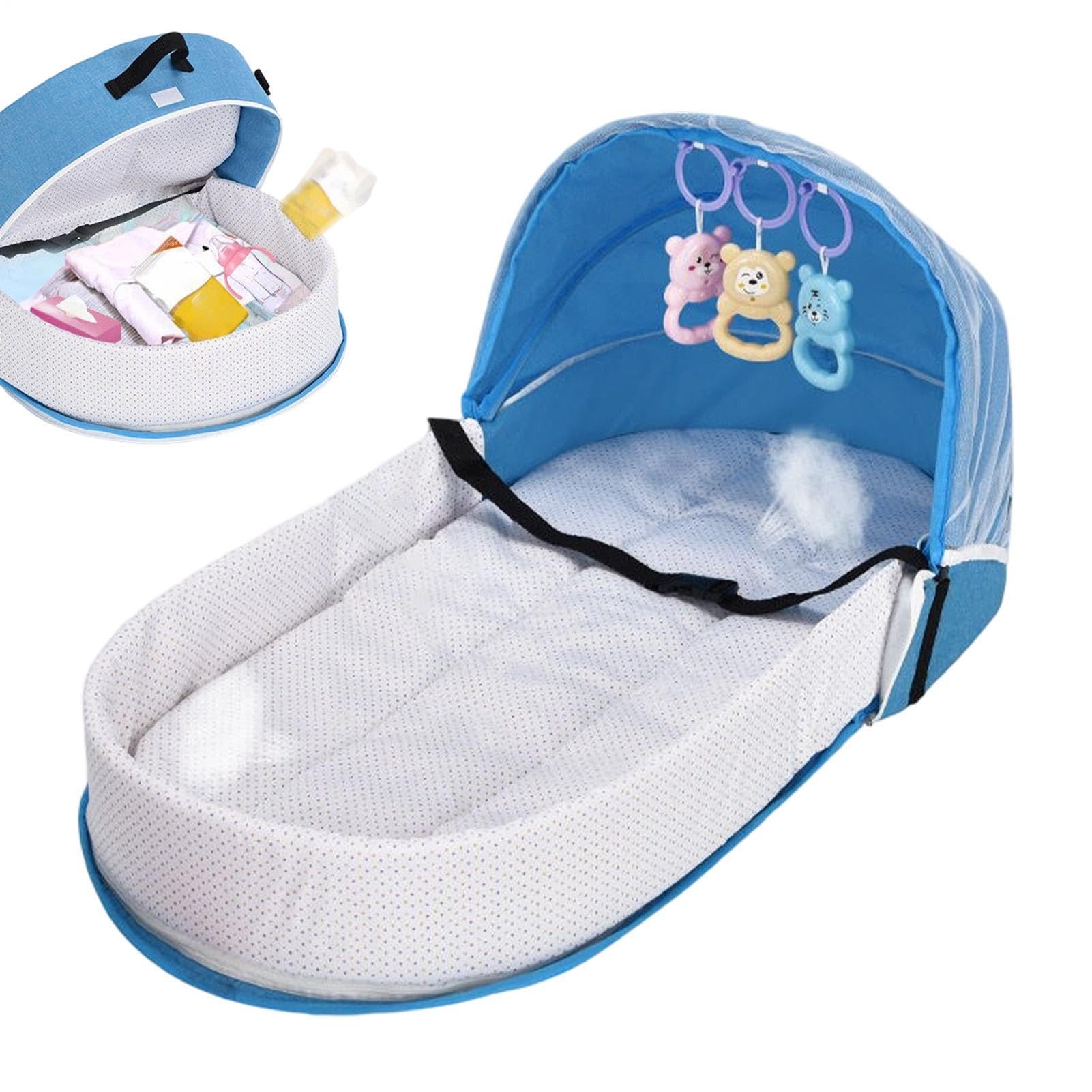 Cama para niños de viaje, transpirable, plegable, ligera