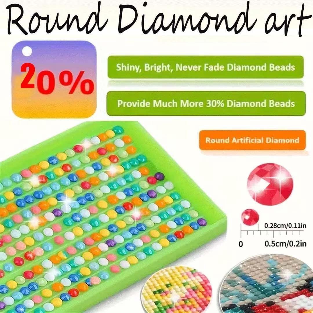 OJTOYART Cute Rabbit Carrot Diamond Art Kits for Adults,Cute Animals 5D Diamond Painting Kits for Beginners, DIY Round Full Drill Diamond Gem Art Crafts Paintings, Home Wall Decor 12 X 16 Inch